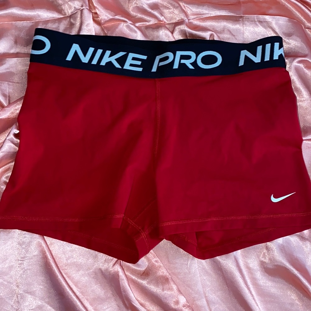 Red Nike Pro Shorts
